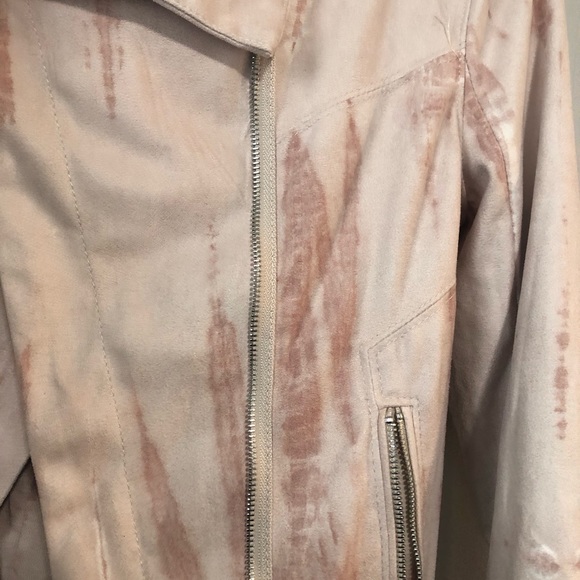 NWT Blank NYC Tie Dye Faux Suede Drape Front Jacket Size XS $108 - Picture 5 of 7